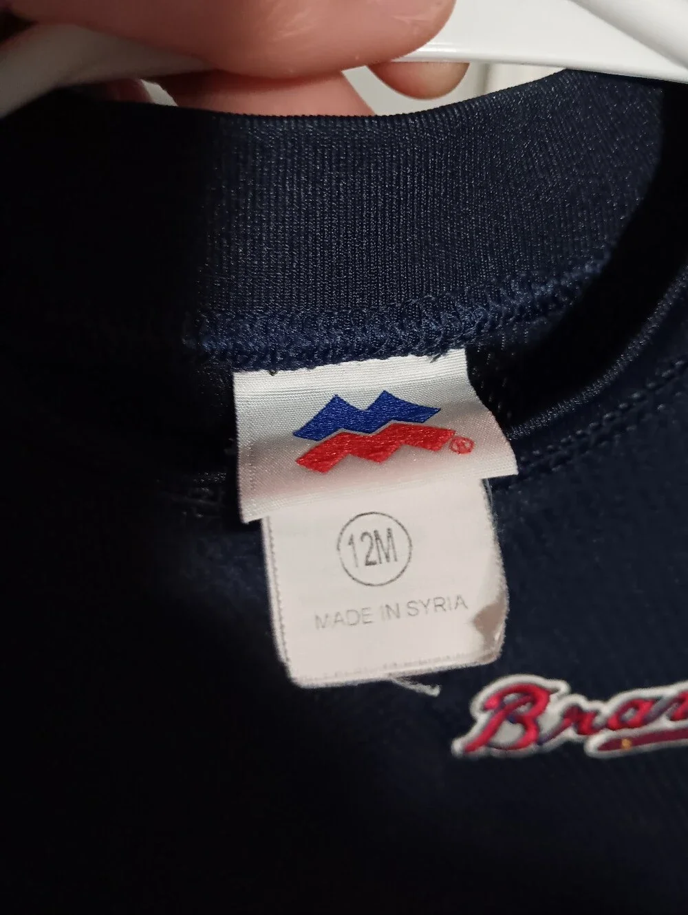 Braves Navy Pullover Jersey Shirt